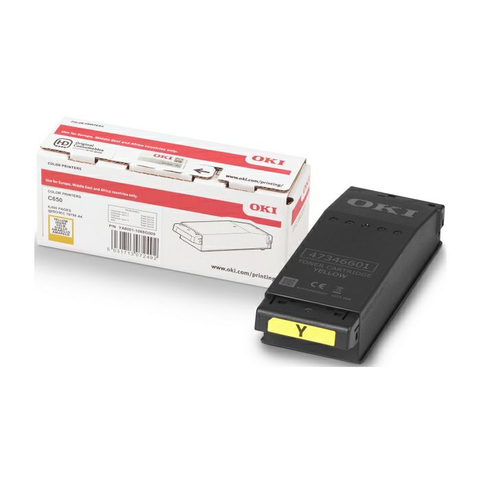 Oki toner C650dn, žuti, 6000 str.