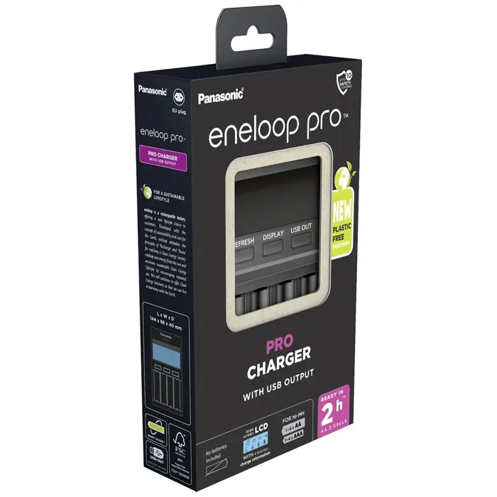 Panasonic | ENELOOP Pro BQ-CC65E | Battery Charger | AA/AAA