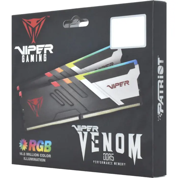 Patriot 32 GB DDR5-6800 Kit, memory (black, PVVR532G680C34K, Viper Venom RGB, XMP)
