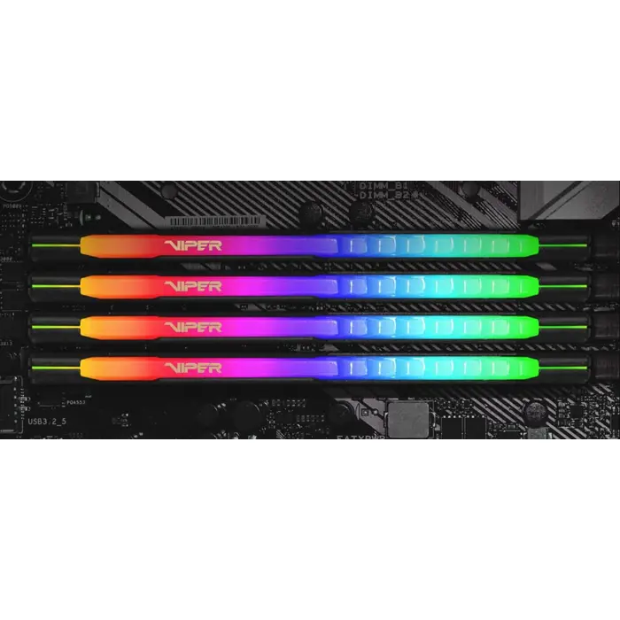 Patriot DDR4 - 32GB - 3600 - CL - 18, Dual Kit, Viper Steel RGB