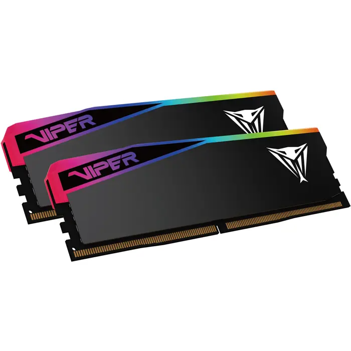 Patriot DDR5 - 96GB - 6400 - CL - 32 (2x 48 GB) Dual Kit, RAM Black, VEUR596G6432K, Viper Elite 5 Ultra RGB, INTEL XMP, AMD EXPO