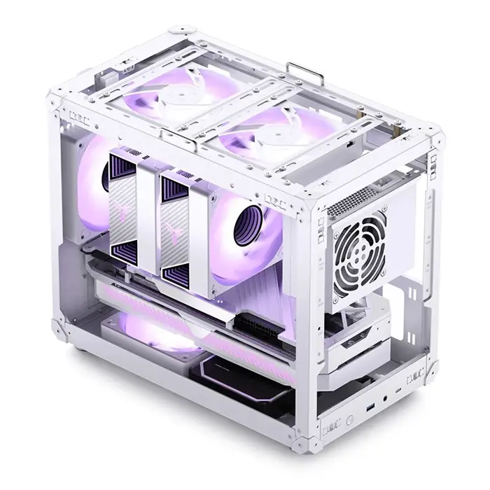 PC case Jonsbo C6 MAX, Mini, Micro-ATX, Tempered Glass - White