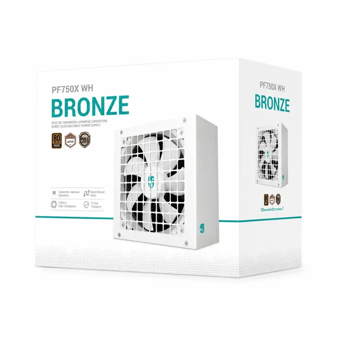 PC Power Supply DEEPCOOL PF750X WH, White