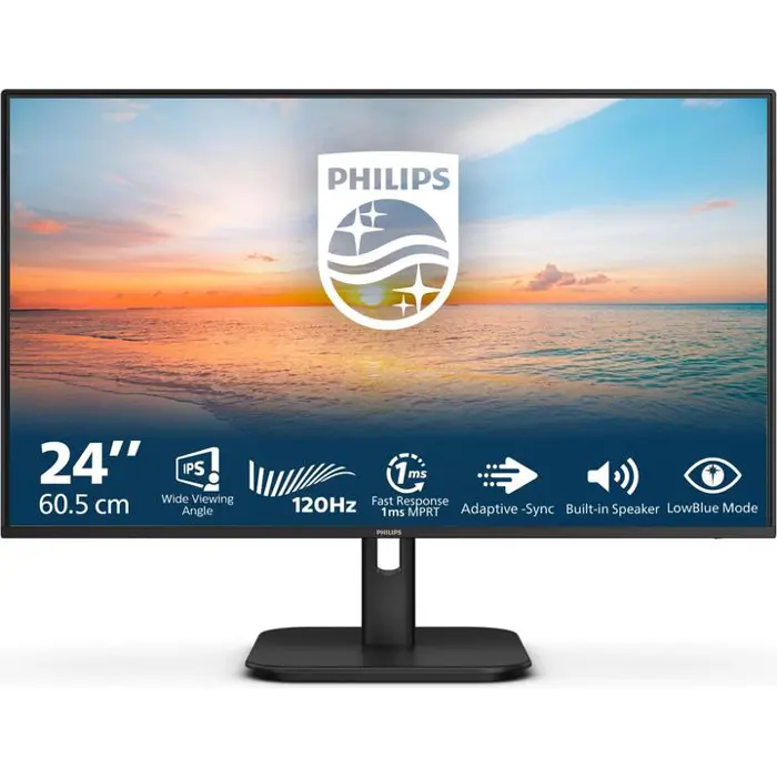 Philips 23,8" 24E1N1200A, VGA, HDMI, DP, 120Hz, zv