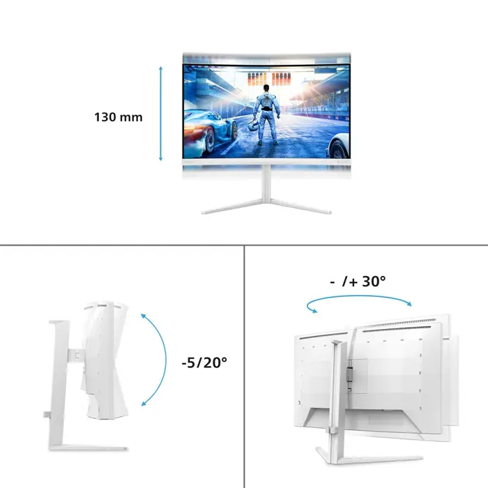 Philips 68,5cm (27,0") 27M2C5501 16:09 2xHDMI+DP Curved wh.