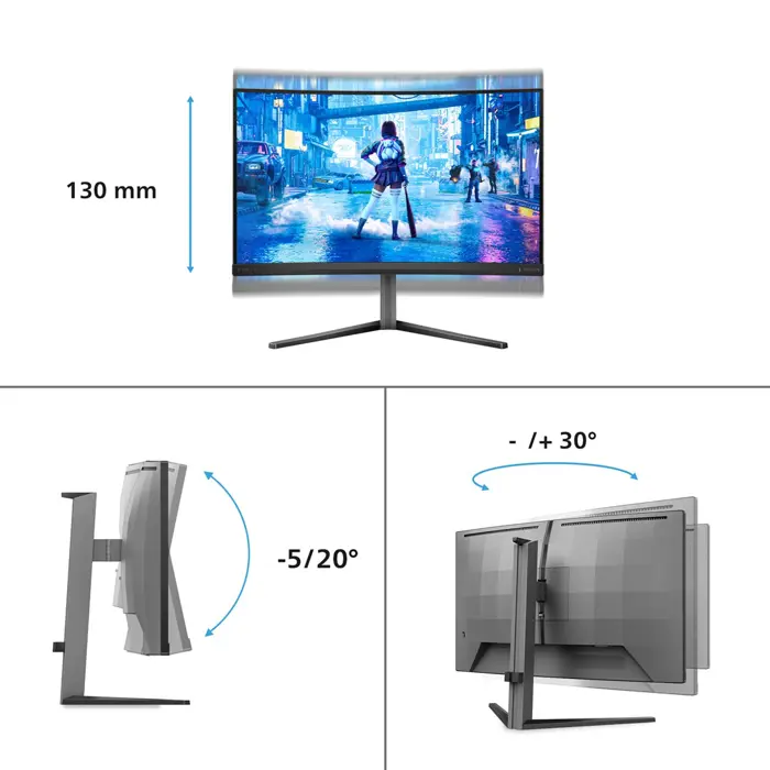 Philips Evnia 5000 27M2C5200W/00 computer monitor 68.6 cm (27") 1920 x 1080 pixels Full HD LCD Black