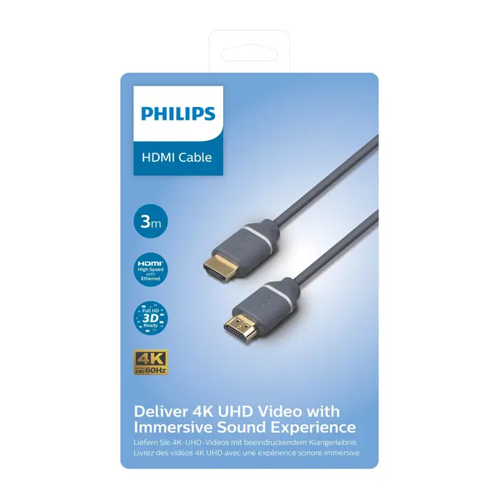 Philips HDMI kabel 3m, 4K UHD, High Speed