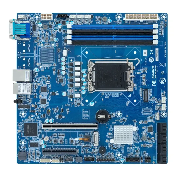 Matična ploča Gigabyte MX34-BS0(MR) 1x LGA1700 Intel Xeon E-24XX C262 (4x DIMM, 8x SATA, 1xM.2, 2x1Gbe, IPMI, mATX)