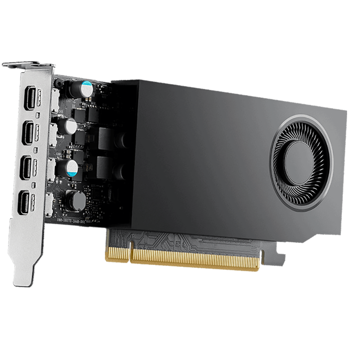 PNY NVIDIA A400 4GB Low Profile PCI-Express 3.0 x16, LP4 GB GDDR6 64-bit 3x Mini DP 1.4 1x ATX bracket