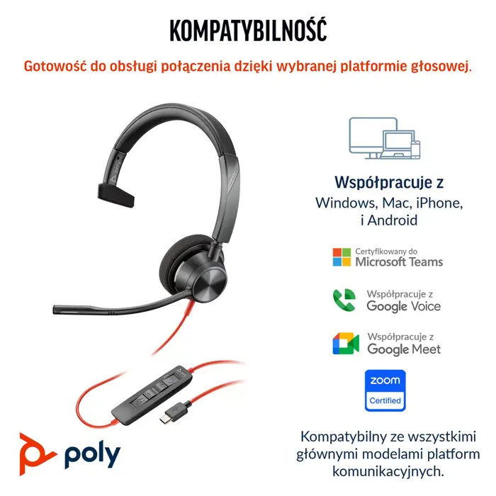 Poly Blackwire 3310 - headset