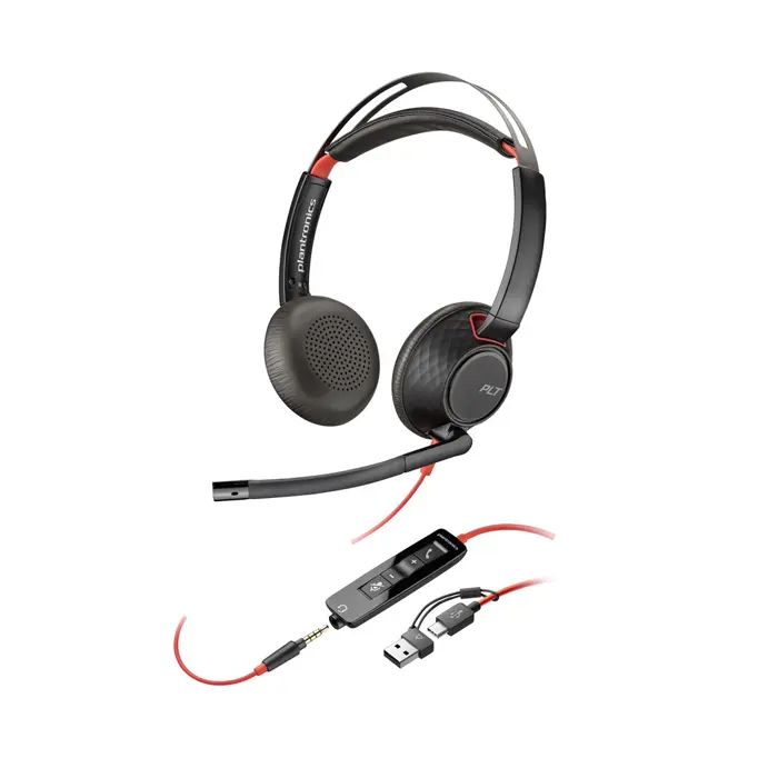 Poly Blackwire 5220 USB-C zertifiziert fĂĽr Skype/MS Teams