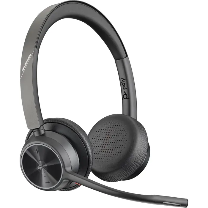 POLY Voyager 4320 Microsoft Teams Certified USB-C Headset +BT700 dongle Wireless Headband Office/Call Center USB Type-C Bluetooth Black
