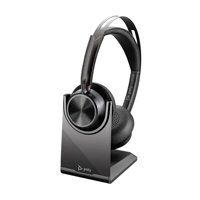 POLY Voyager Focus 2 USB-C-C Headset +USB-C/A Adapter +Charging Stand