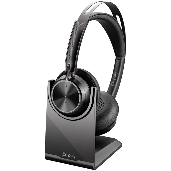 POLY Voyager Focus 2 USB-C-C Headset +USB-C/A Adapter +Charging Stand