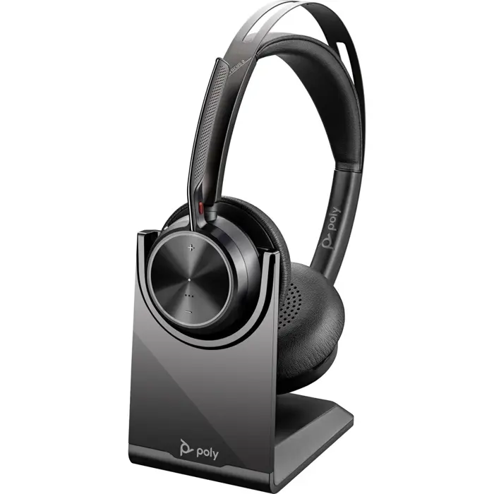 POLY Voyager Focus 2 USB-C-C Headset +USB-C/A Adapter +Charging Stand