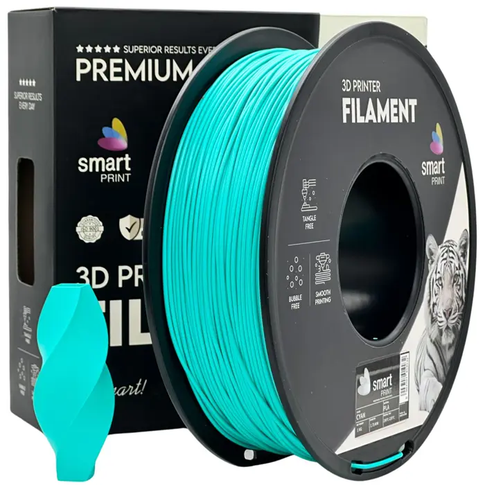 PREMIUM 3D FILAMENT PLA CYAN 1KG