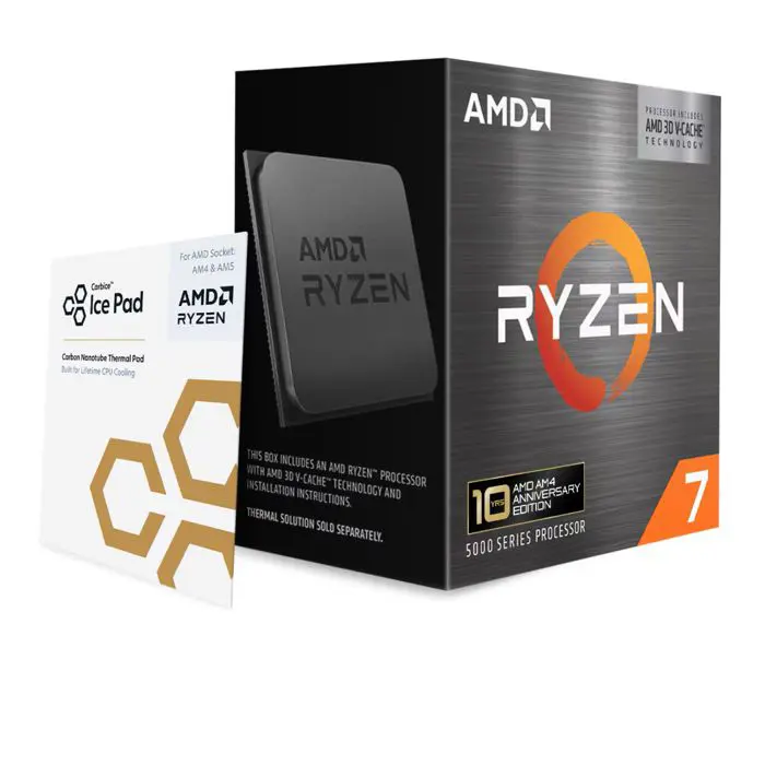 Procesor AMD Ryzen 7 5800X3D 10th Anniversary Edition S.AM4 + Carbice Ice Pad