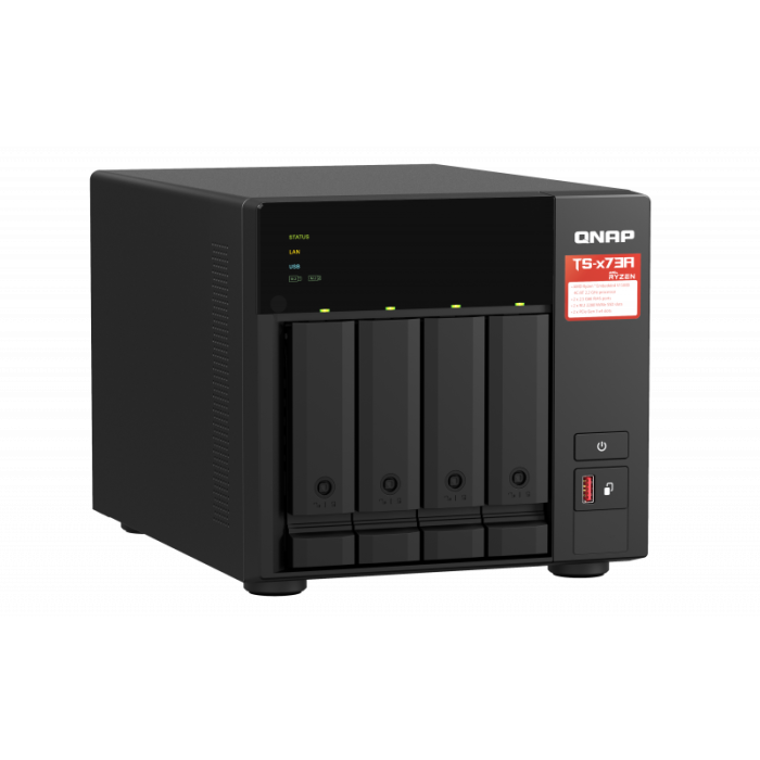 QNAP NAS server for 4 disks, 8GB ram, 2x 2.5Gb network