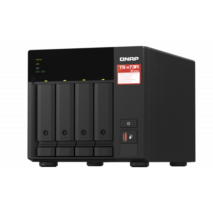 QNAP NAS server for 4 disks, 8GB ram, 2x 2.5Gb network