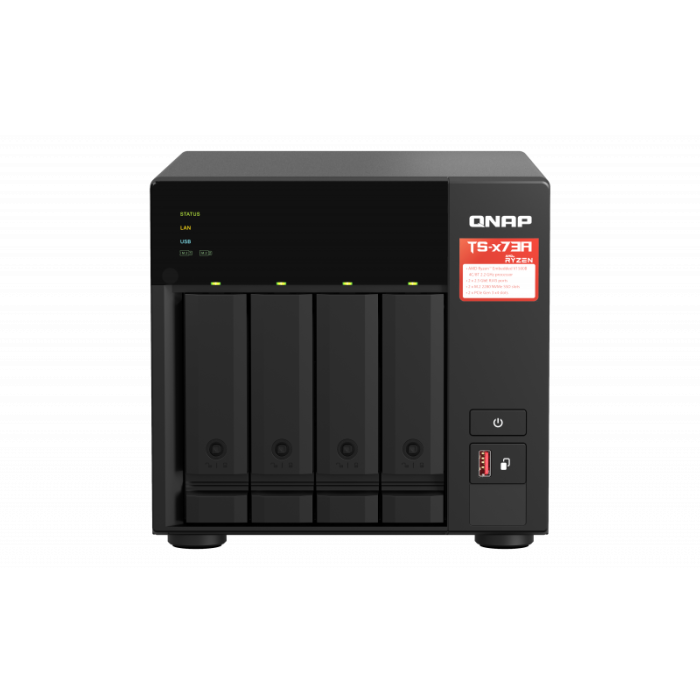 QNAP NAS server for 4 disks, 8GB ram, 2x 2.5Gb network
