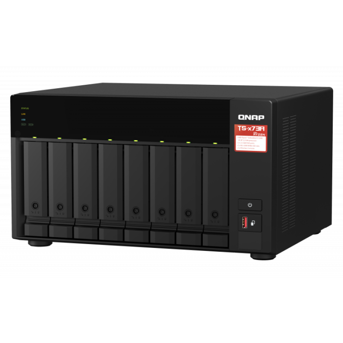 QNAP NAS server for 8 disks, 8GB ram, 2.5GbE network
