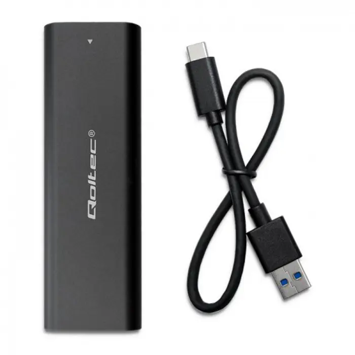 Qoltec 50311 storage drive enclosure SSD enclosure Black M.2