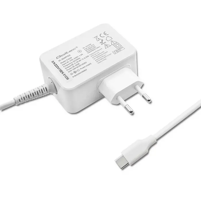 Qoltec 51039 power adapter/inverter Indoor 65 W White