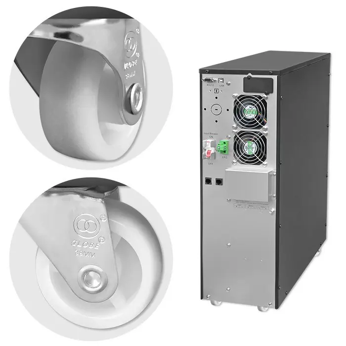 Qoltec 52283 Uninterruptible Power Supply UPS | 6kVA | 6000W | Power factor 1.0 | LCD | EPO | USB | On-line