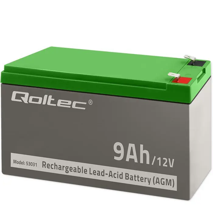 Qoltec 53031 AGM battery | 12V | 9Ah | max 135A