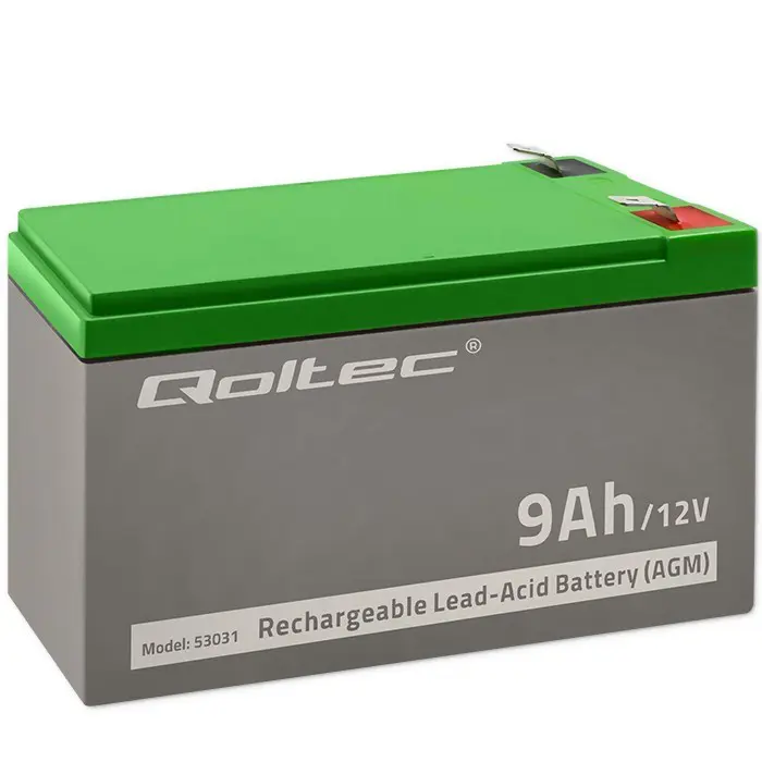 Qoltec 53031 AGM battery | 12V | 9Ah | max 135A