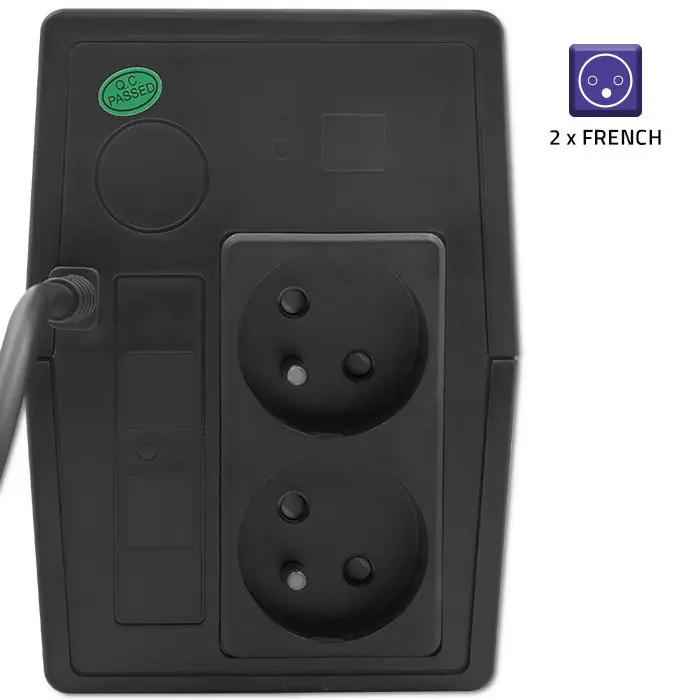 Qoltec 53773 uninterruptible power supply (UPS) Line-Interactive 0.85 kVA 480 W 1 AC outlet(s)