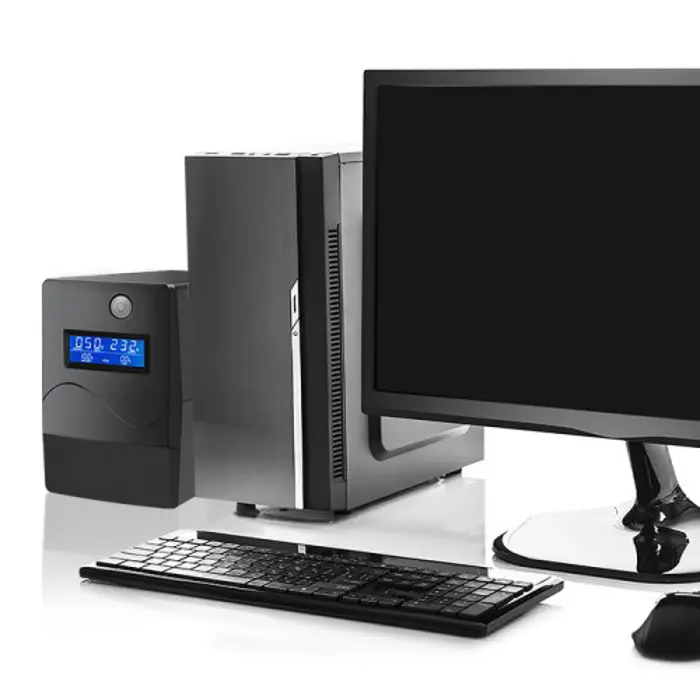 Qoltec Monolith uninterruptible power supply (UPS) Double-conversion (Online) 1 kVA 600 W 2 AC outlet(s)
