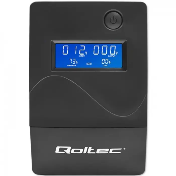 Qoltec Monolith uninterruptible power supply (UPS) Double-conversion (Online) 0.65 kVA 360 W 2 AC outlet(s)