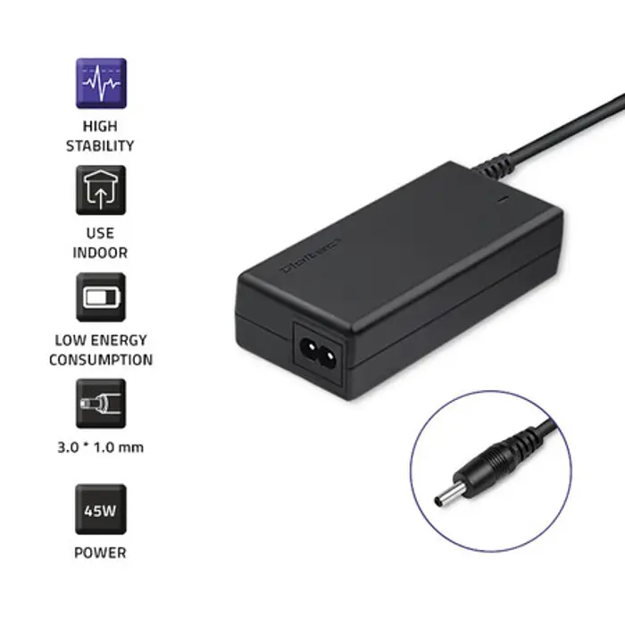 Qoltec punjač laptopa Asus/Acer 45W | 19V | 2.37A | 3.0*1.0