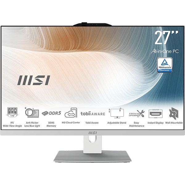 Računalo All-in-One MSI Modern AM272P 1M Core 5 / 16GB / 512GB SSD / 27" FHD / Windows 11 Pro (bijelo)