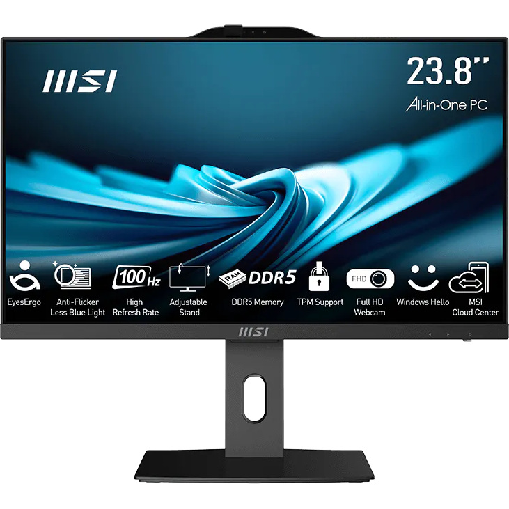Računalo All-in-One MSI PRO AP242P 14M Core i3 / 8 GB RAM / 512 GB SSD / 23,8" FHD / Windows 11 Pro (crni)