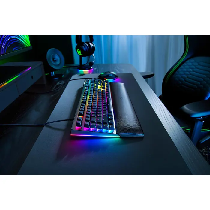 Razer BlackWidow V4 Gaming Tastatur, USB - Yellow Switch, black-RZ03-04692100-R3G1