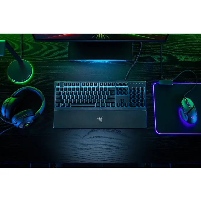 Razer Gaming Keyboard Ornata V3 X RGB LED light, US, Wired, Black, Silent Membrane, Numeric keypad