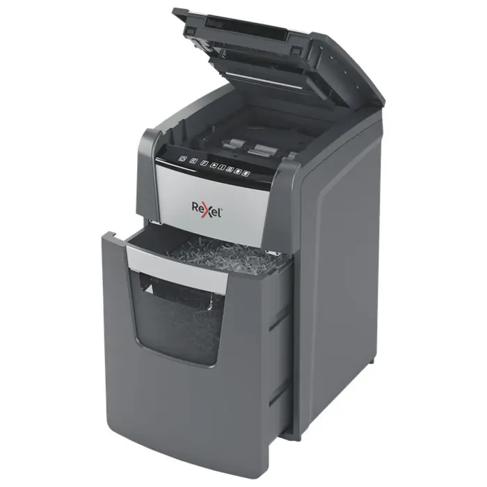 Rexel Optimum AutoFeed+ 130X paper shredder Cross shredding 55 dB 22 cm Black, Silver