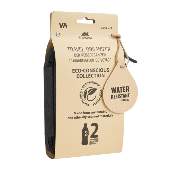 Rivacase Black Eco Travel Organizer 5631