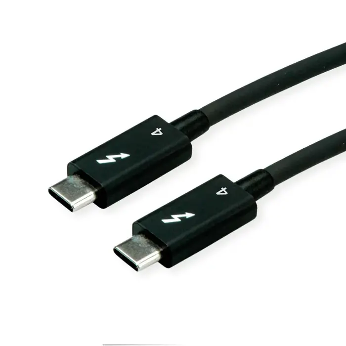 ROLINE Thunderbolt 4 kabel, 40Gbit/s, 100W, C-C, M/M, pasivni, 1m, crni