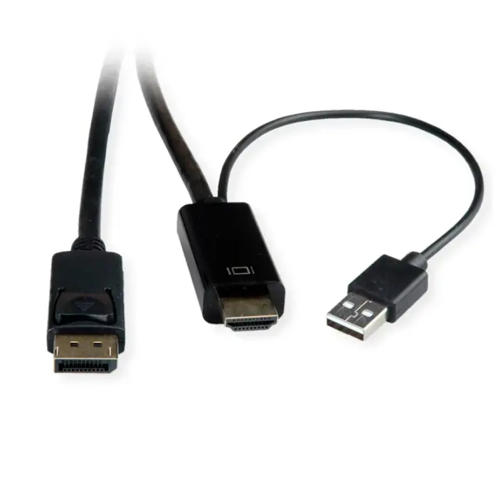 Roline UHDTV - DisplayPort kabel, M/M, 2.0m, crni