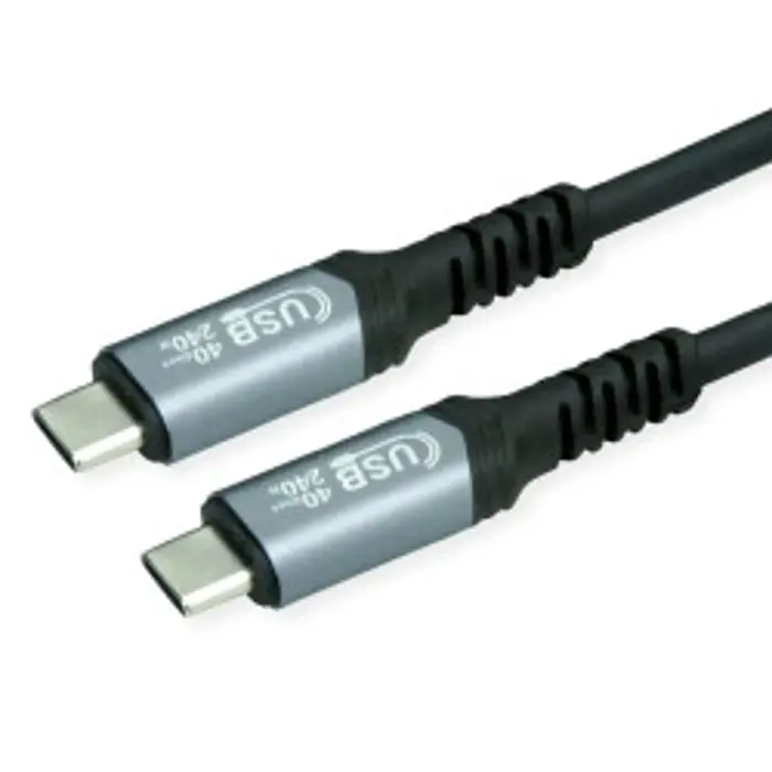 Roline VALUE Cable USB4 Gen2x2, with Emark, C–C, M/M, 240W, black, 2 m