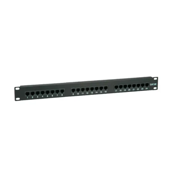 Roline VALUE Cat.5e/Class D 19" Patch Panel 24-porta UTP, crni