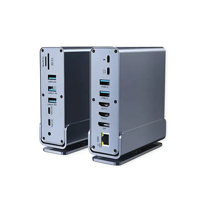 Roline VALUE Docking station USB-C, HDMI/DP 4K60, G-LAN, USB-A, USB-C, PD, SD/microSD, Audio