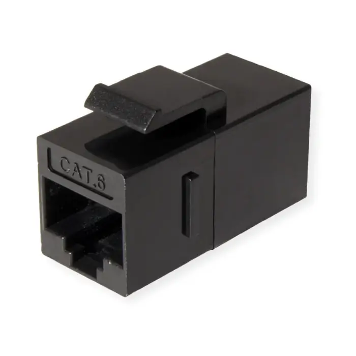 Roline VALUE RJ45 Keystone Modular Coupler Cat.6/Class E, UTP, crni