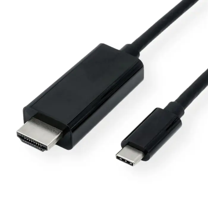 Roline VALUE USB-C - HDMI kabel, M/M, 1.0m, crni