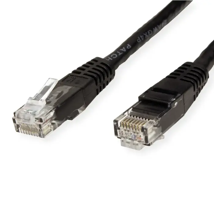 Roline VALUE UTP mrežni kabel Cat.6, 0.5m, crni