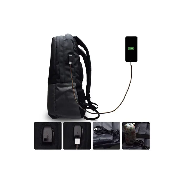 Ruksak za prijenosno računalo 17,3", USB priključak, crni, Ewent EW2529 – EW2529