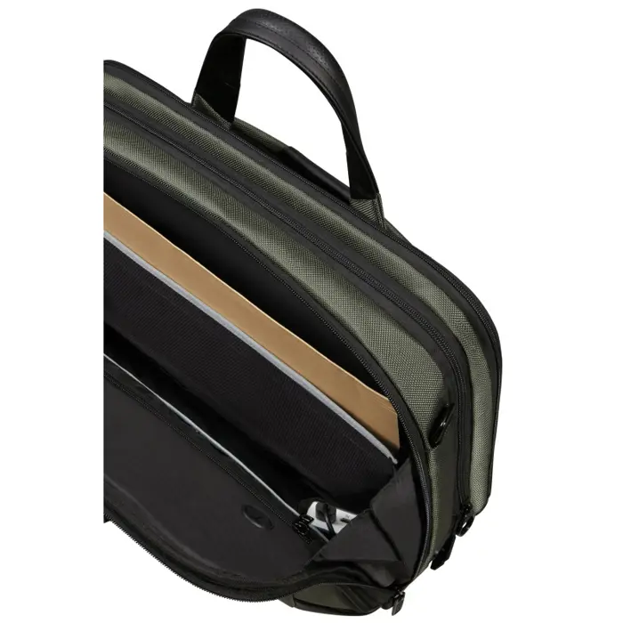 Samsonite torba Pro-DLX 6 za prijenosnike do 15.6", s pretincom za 10,5" tablet, 16 / 23 L, zelena